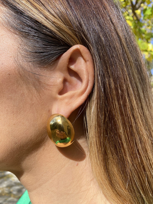 Orecchini bottone Specchiato