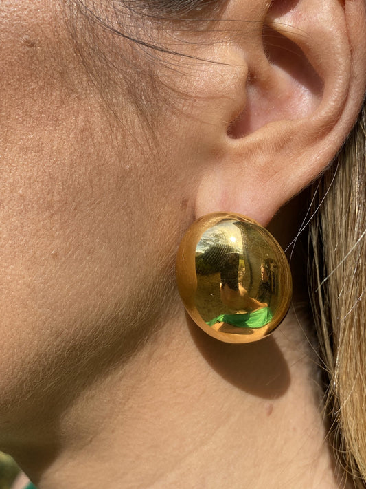 Orecchini bottone Specchiato