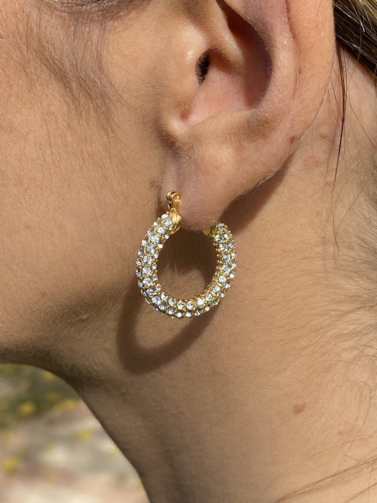 Orecchini Cerchio Zirconato